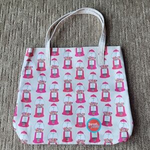 SWEET PETE'S GUMBALL MACHINE ALLOVER NOVELTY PRINT OPEN TOTE RETRO *FREE*